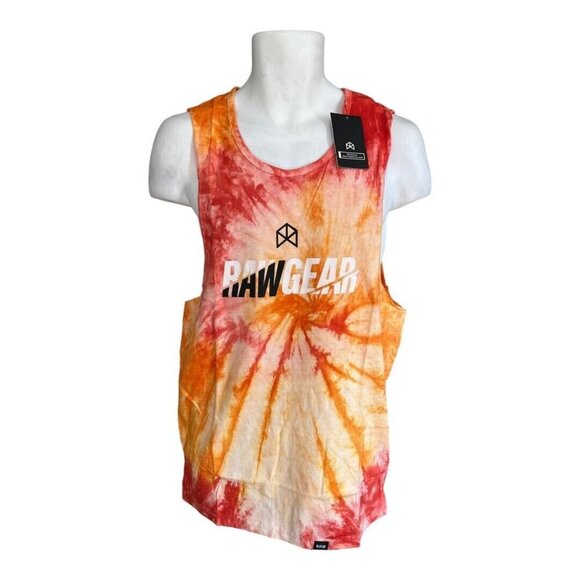 RAWGEAR Tie-Dye Tank Top~Size Medium~Orange/Yellow RG331 Bradley Martyn ~ L6 15 - Picture 2 of 8